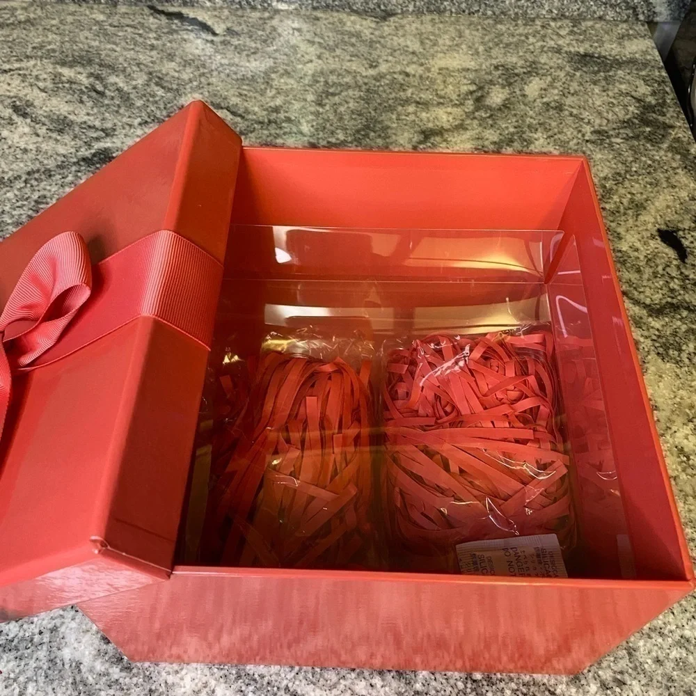* Gift Box Salmon color Keepsake-Gift-Bowed Cover Box